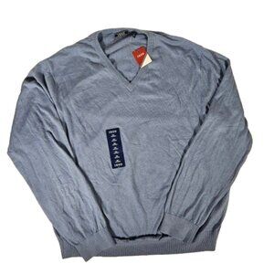 Izod Fieldhouse Sweater Ocean Blue Men's Size 2X-Large XXL V-neck
